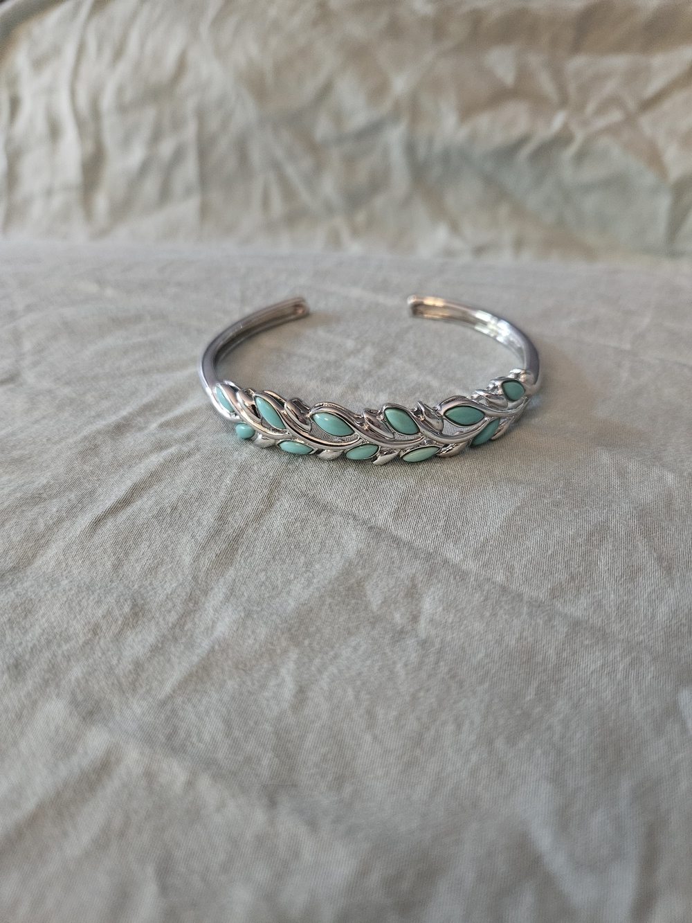 Medium 925 Silver And Sleeping Beauty Turquoise Cuff Bracelet